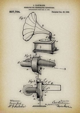 Phonograph Patent