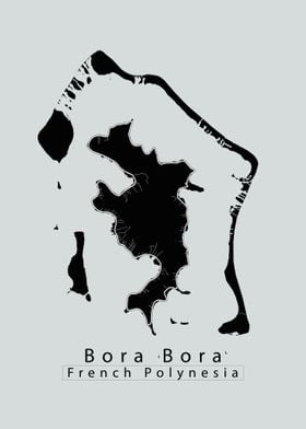Bora Bora Island Map