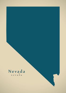 Nevada federal state map