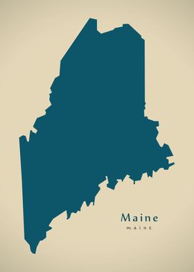 Maine federal state map