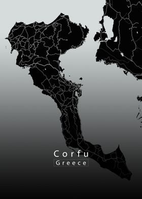 Corfu Island Map