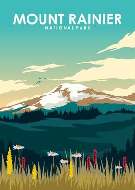 Mount Rainier Nat Park Art