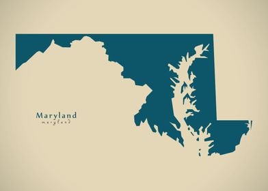 Maryland federal state map