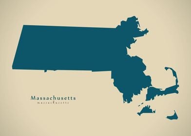 Massachusetts state map