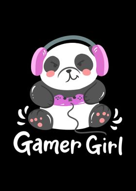 Gamer Girl Panda Gaming