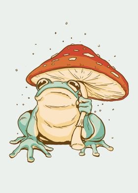 Frog Mushroom Umbrella