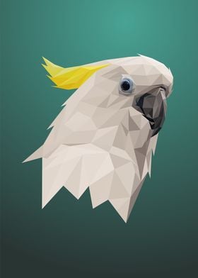 Cockatoo Low Poly Art