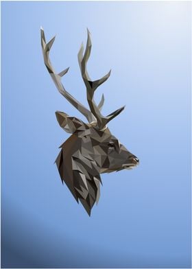 Deer Low Poly Art