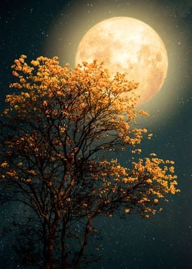 Moon and Tree