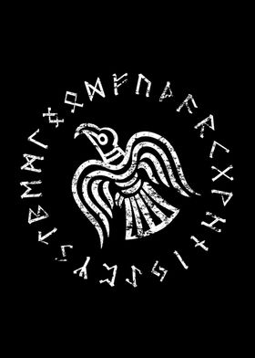 Viking Raven of Odin Runes