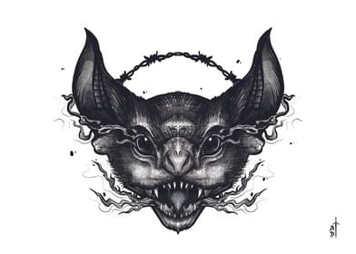 Black Work Bat Tattoo Art' Poster by AshenDagger | Displate