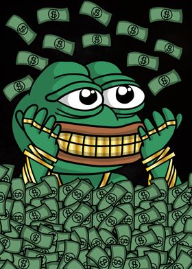 Pepega Funny Stream Emote' Poster, picture, metal print, paint by Husti