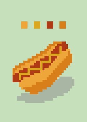 Pixel Hot dog