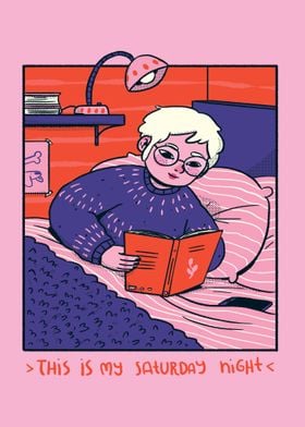 Cozy Comic Girl Reading