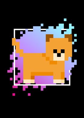 Dog Pixel Gaming Games Art