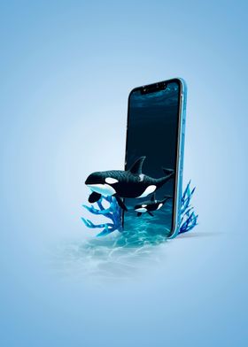 Orcas In A Phone