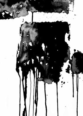 Black white ink abstract
