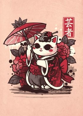 Cat geisha pink