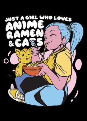 Anime Ramen and Cats