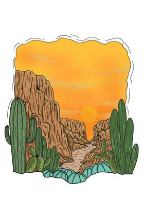 Desert and  Cactus