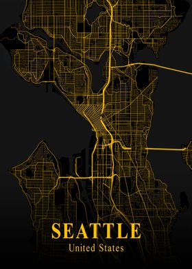 SEATTLE GOLD CITY MAP