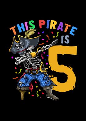 5th Birthday Pirate Dabbin