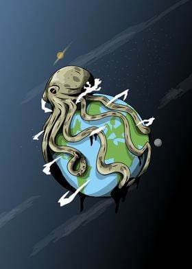 octopus and earth