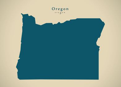 Oregon federal state map