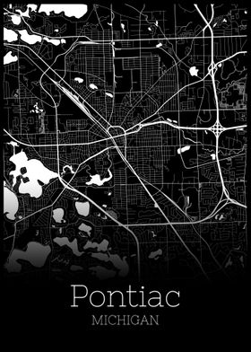 Pontiac Michigan map