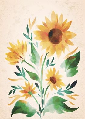 Vibrant Sunflower Painting