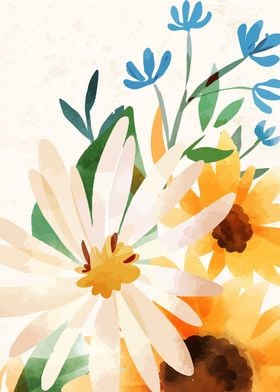 Watercolor Sunflower