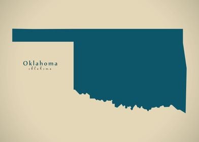 Oklahoma federal state map