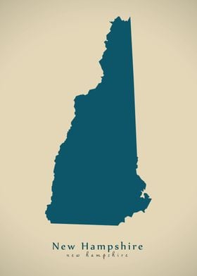 New Hampshire state map