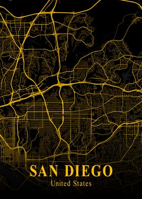 SAN DIEGO GOLD CITY MAP