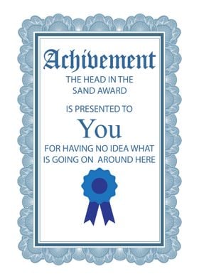 Certificate Funny Wall Art