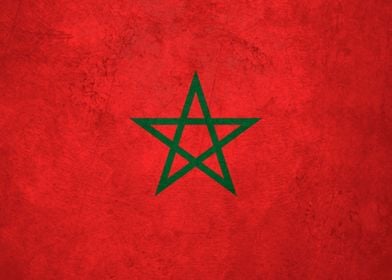 Flag of Morocco on Wall