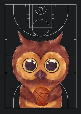 Owl Basketball Player