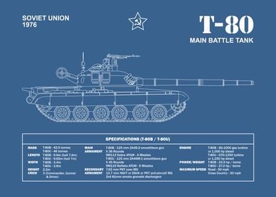 T80 Tank Blueprint