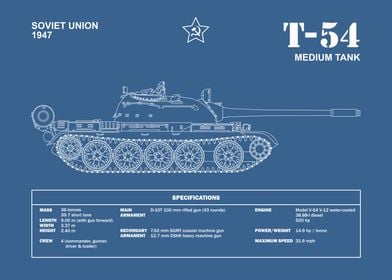 T54 Tank Blueprint