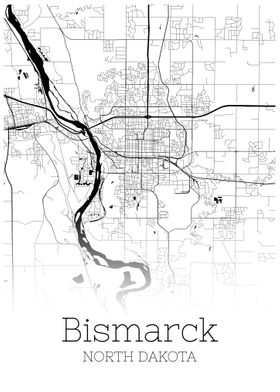 Bismarck North Dakota map