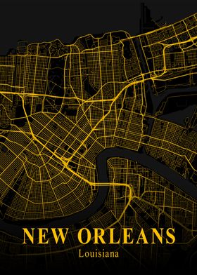 NEW ORLEANS GOLD CITY MAP