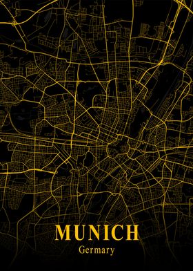 MUNICH GOLD CITY MAP