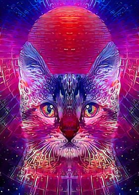 Space Cat Fantasy Art