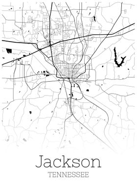 Jackson Tennessee city map