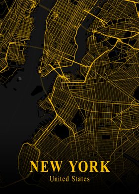 NEW YORK GOLD CITY MAP