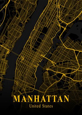 MANHATTAN GOLD CITY MAP