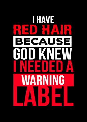 Redhead Warning Label Mc1r