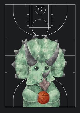 Dino Basketball Player