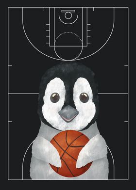 Penguin Basketball Player