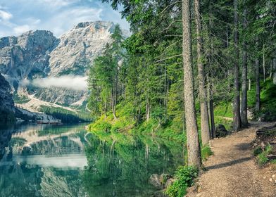 Morning in the Dolomites